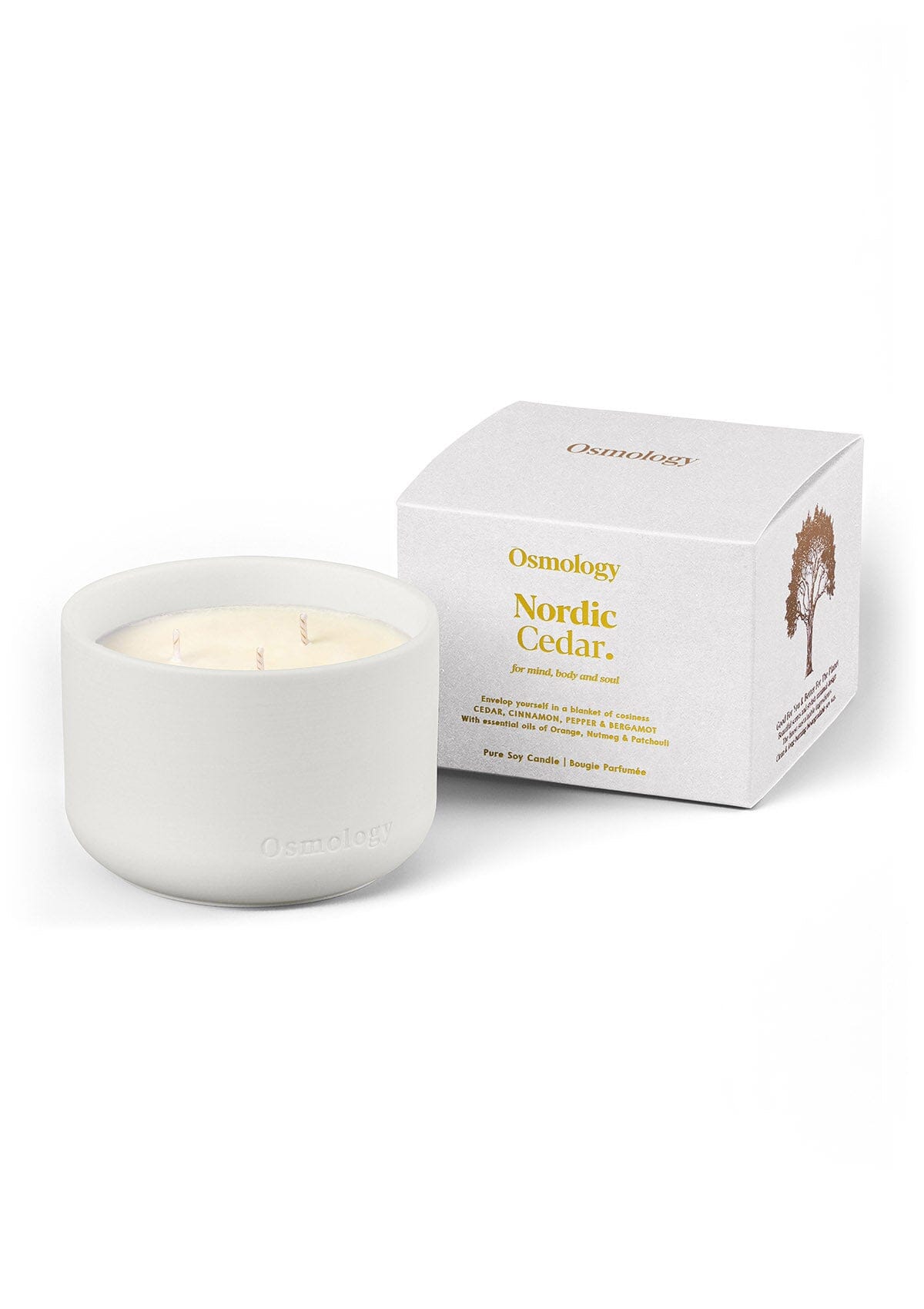 Nordic Cedar Scented Triple Wick Candle.