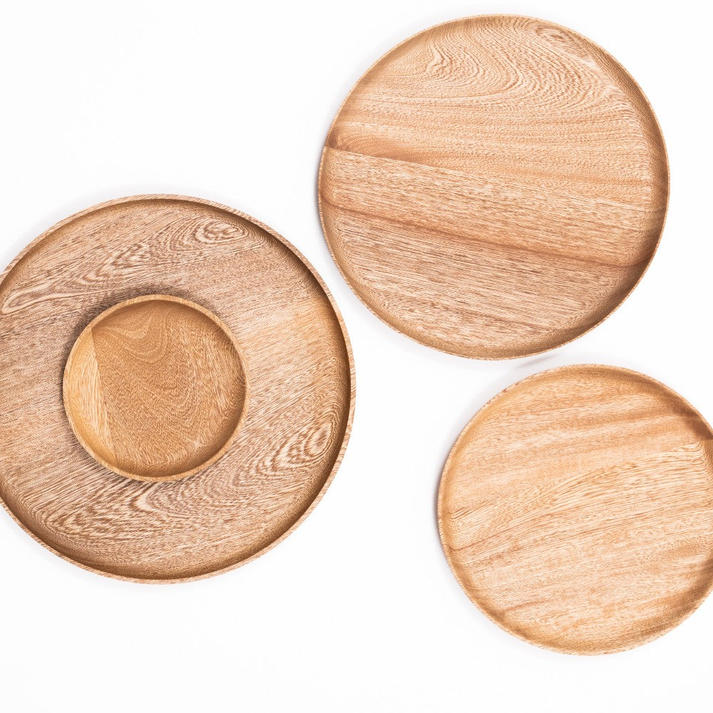 Rosa Morada Wooden Base Platter.