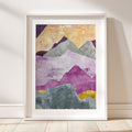 Sunset Mountains Large Framed Print
