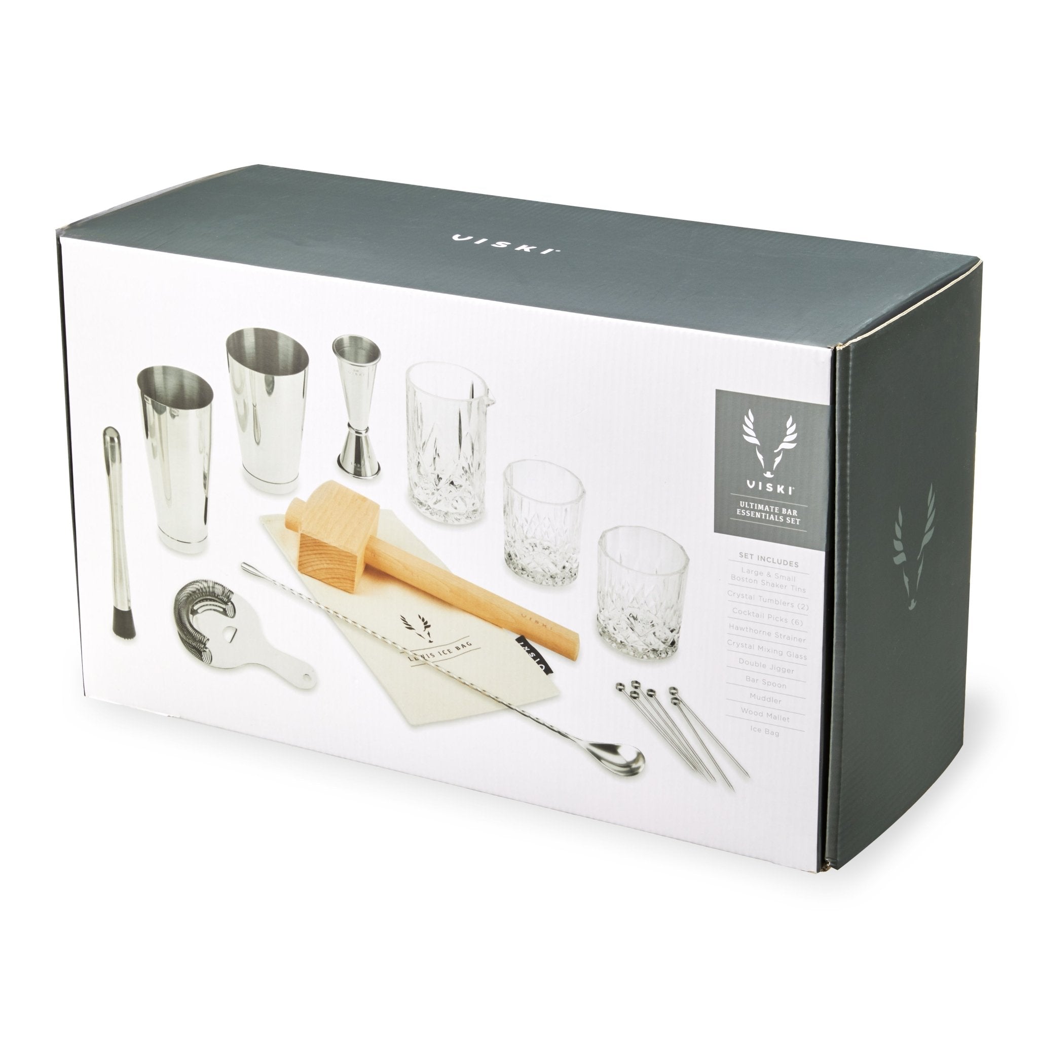 17-Piece Stainless Steel Barware Set.