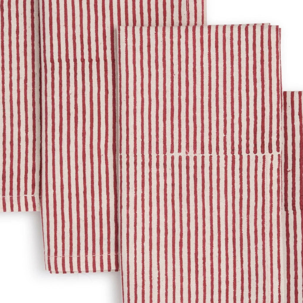 VERTEX Hand Block Printed Napkins - Set of 4. Cotton - Fair Trade - Artisan Made