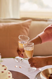 Kira Stemware Champagne Flutes, Set of 2