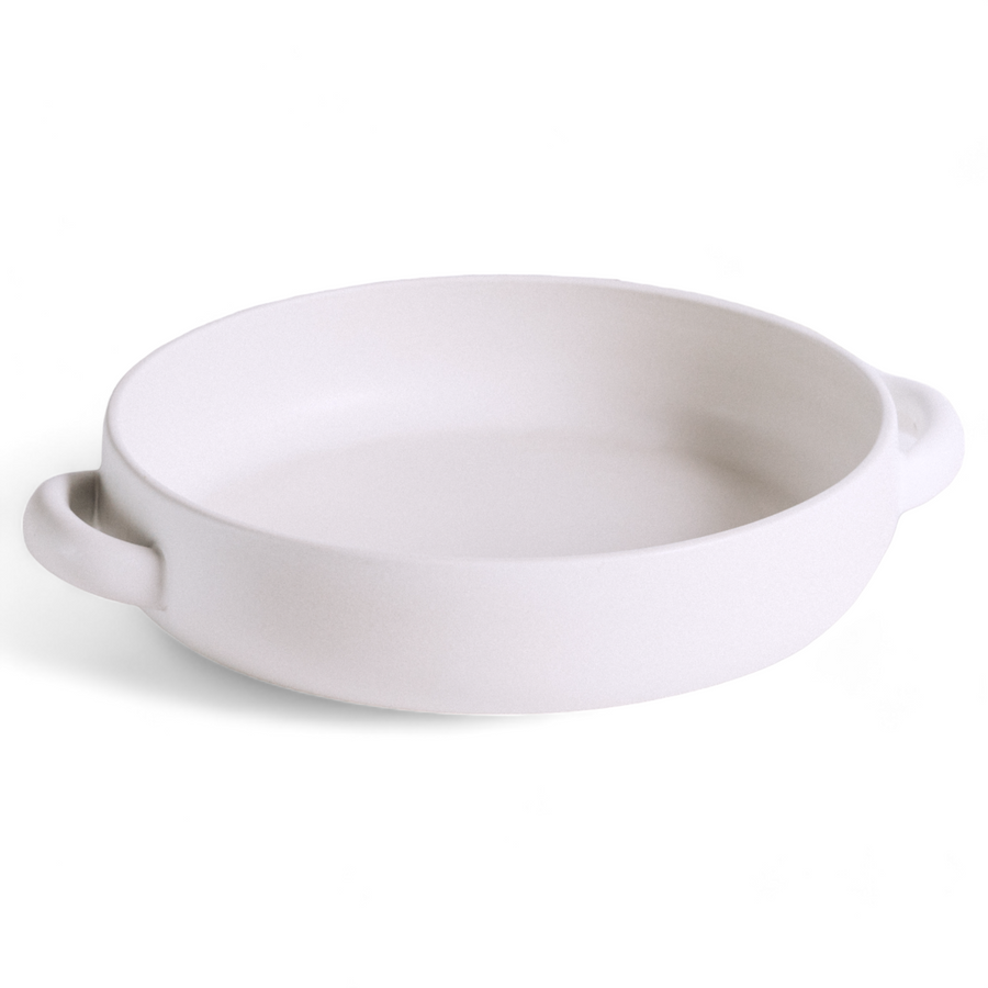 Stoneware Serving Plate With Handles 13.4".