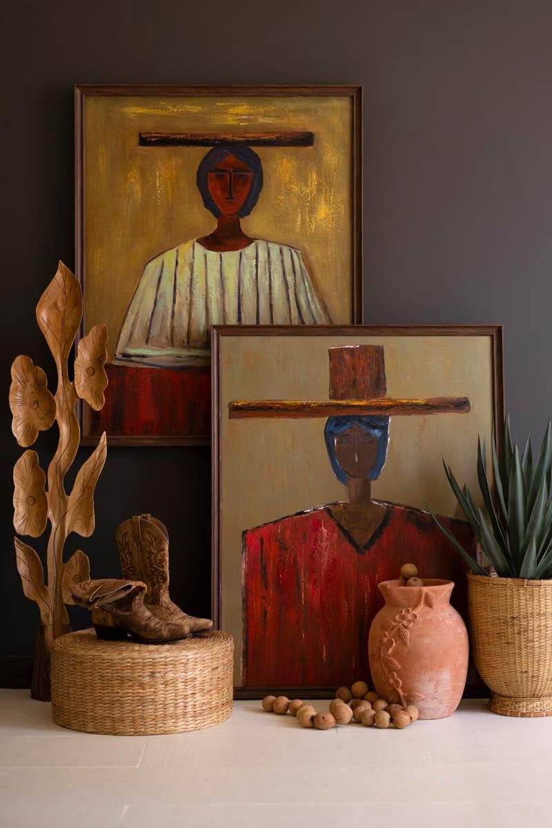 Woman in Hat Framed Artwork