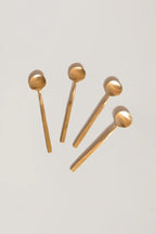 Wabi Coffee Spoons, Set of 4, Brass