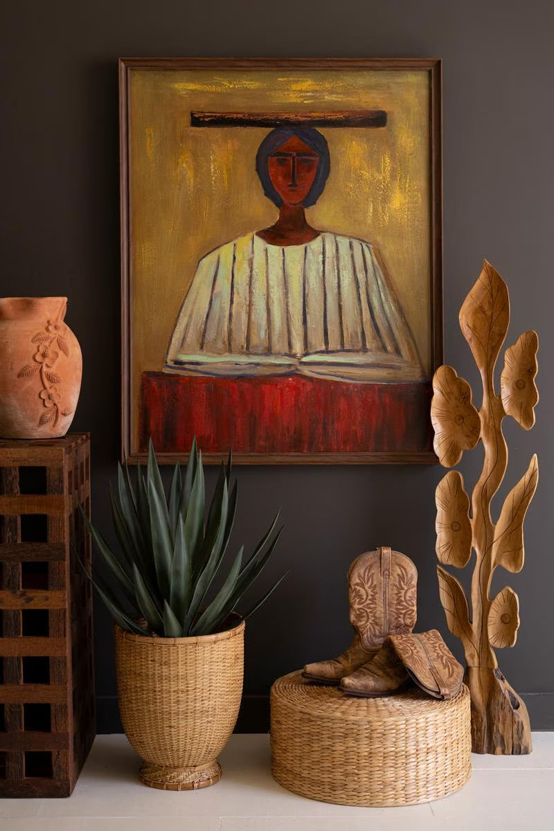 Woman in Hat Framed Artwork