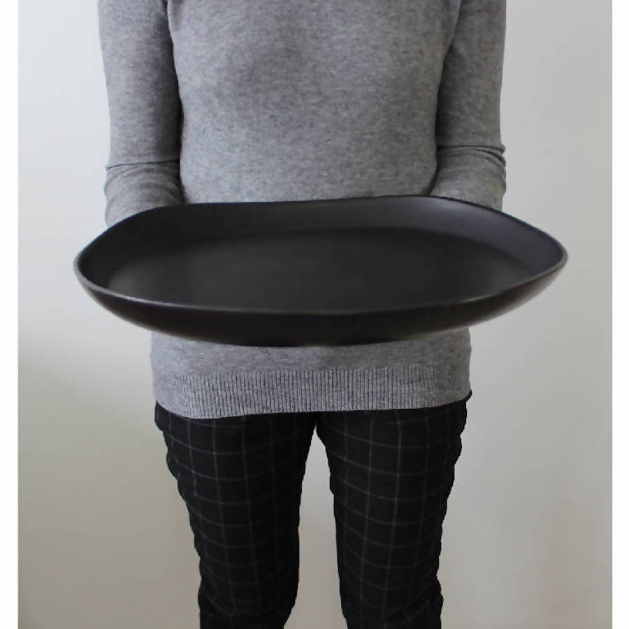 Stoneware Round Serving Platter.
