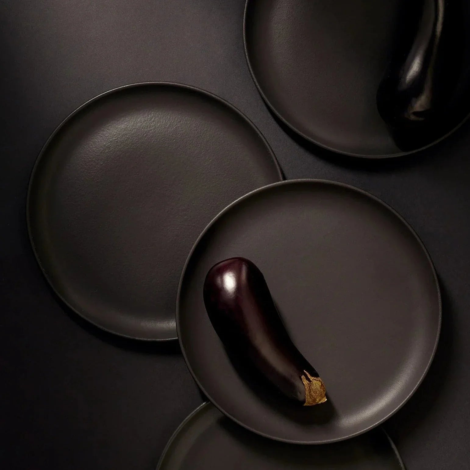 Stoneware Flat Dinner Plate | Edan 11.2" | Set of 4