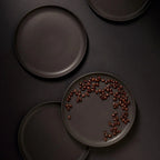 Stoneware Flat Dinner Plate | Edan 11.2" | Set of 4 by Gharyan Stoneware