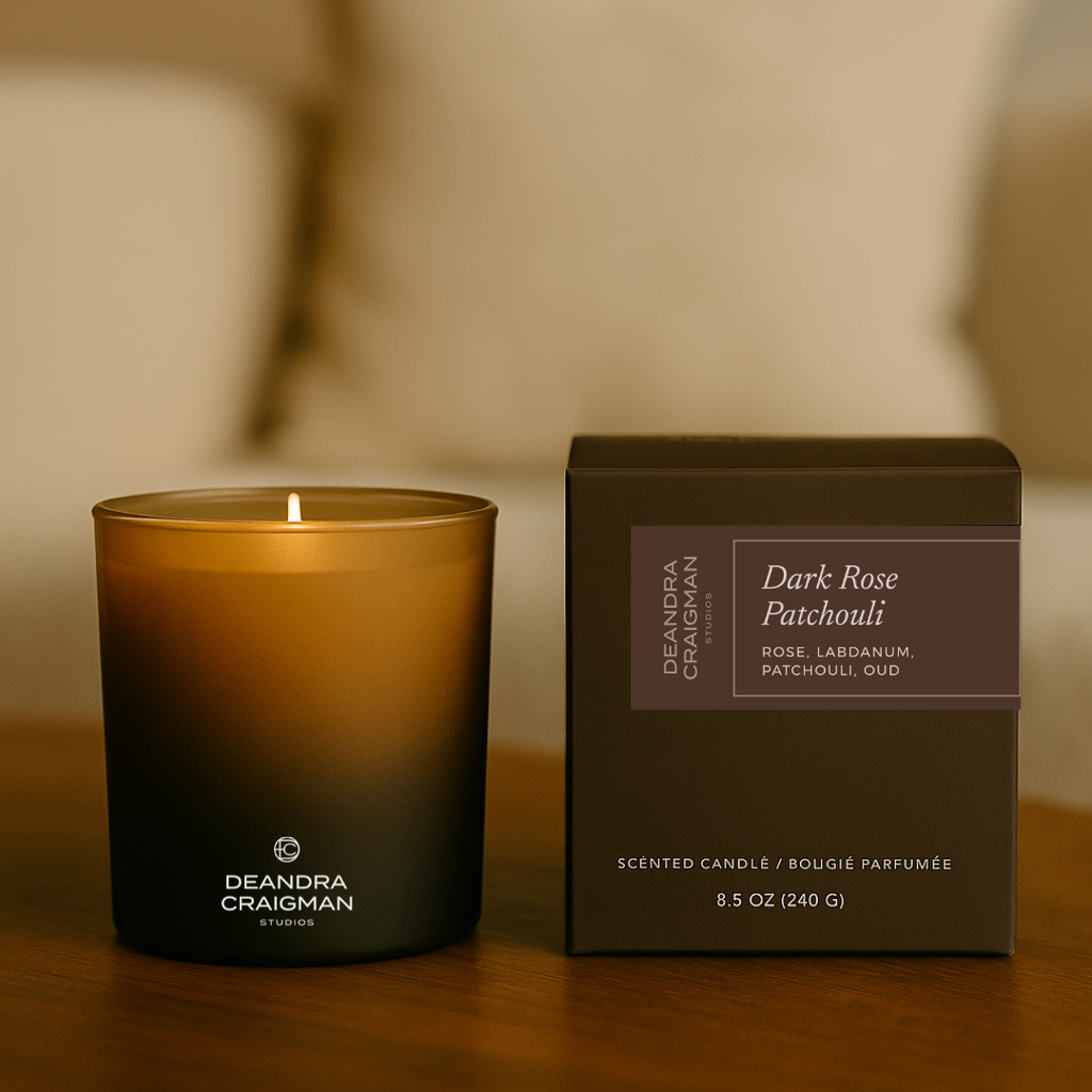 Dark Rose Patchouli Candle & Playlist.