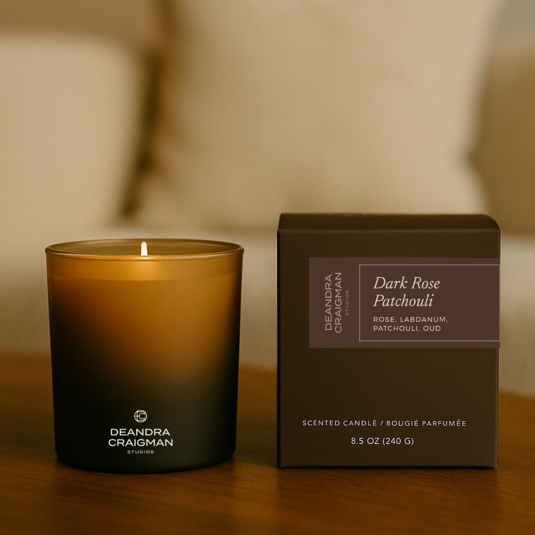 Dark Rose Patchouli Candle & Playlist.