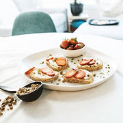 Stoneware Round Serving Platter.