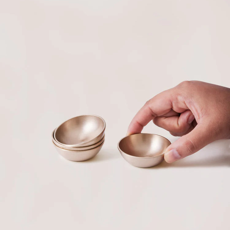 Bronze Kansa Dip Bowl, 1.5" - Set of 4.