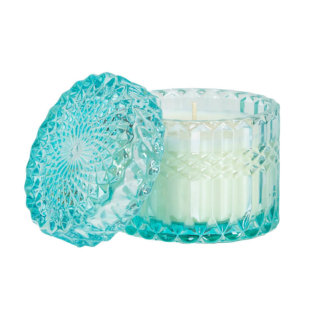 The SOi Company - Tropical Breeze 8oz Petite Shimmer Candle (Light-Blue) l
