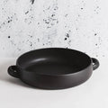 Stoneware Serving Plate With Handles 13.4".