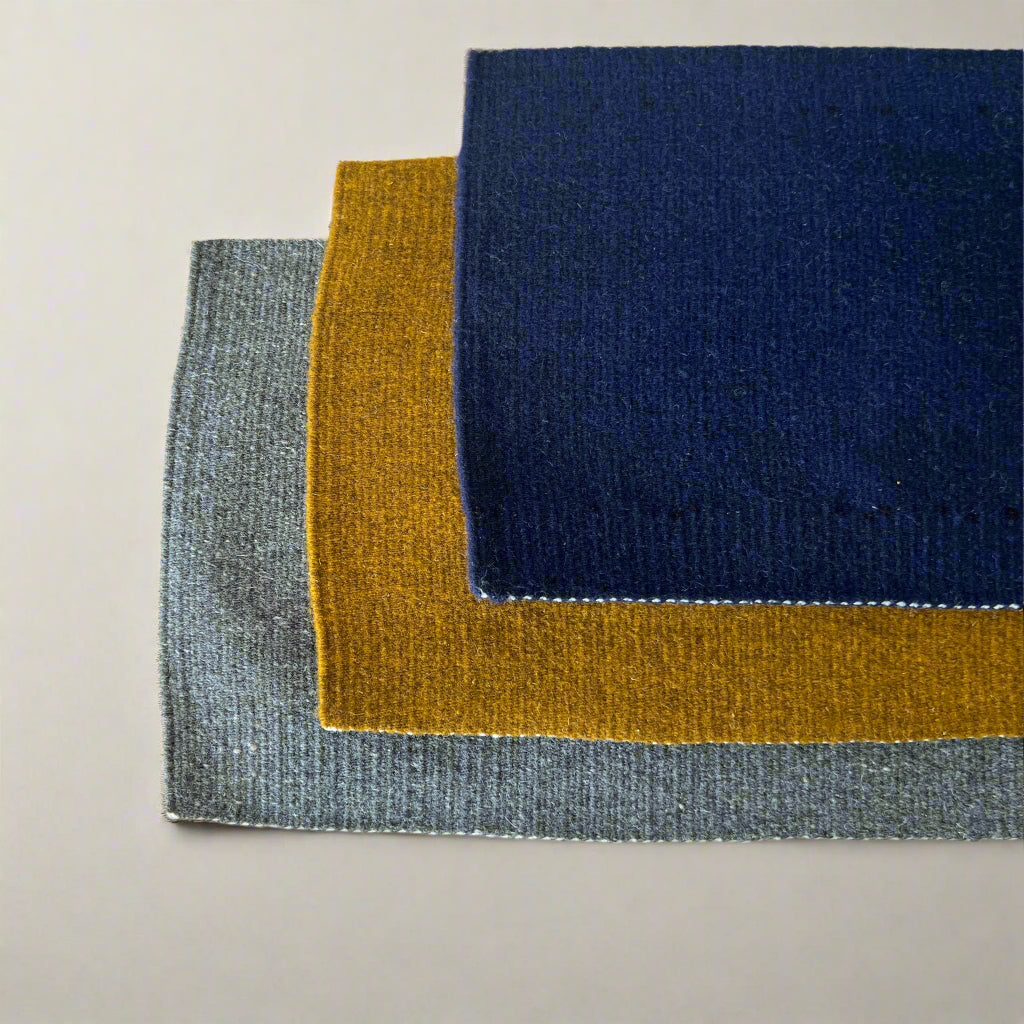 Handwoven Wool Placemat Set.