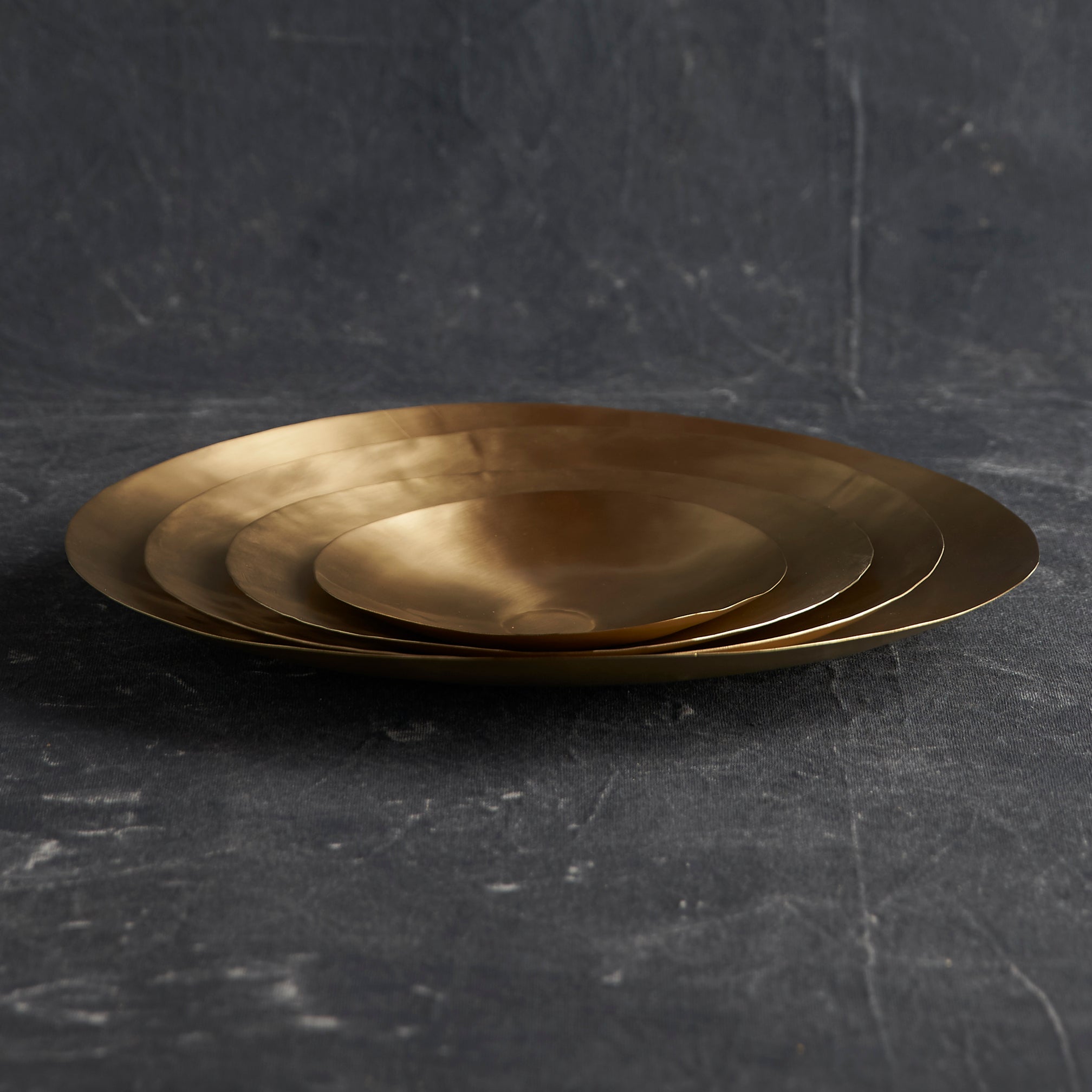 Artisan Brass Plates Assorted - Set of 4