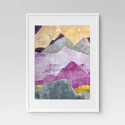 Sunset Mountains Large Framed Print