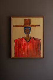 Man in Hat Framed Artwork.