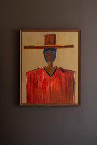 Man in Hat Framed Artwork.