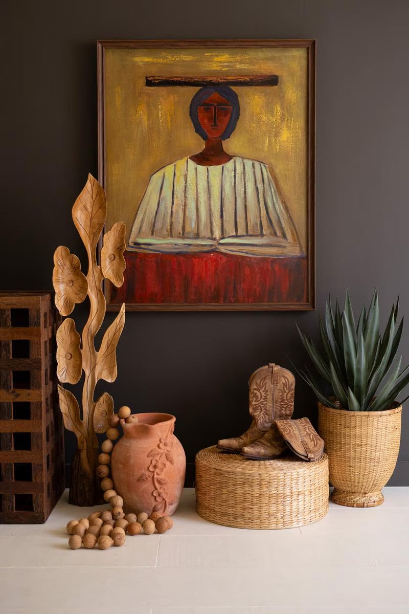 Woman in Hat Framed Artwork