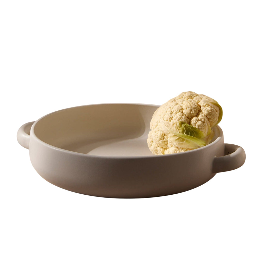 Stoneware Serving Plate With Handles 13.4".
