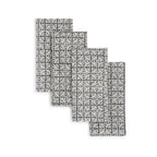 VERTEX Hand Block Printed Napkins - Set of 4. Cotton - Fair Trade - Artisan Made