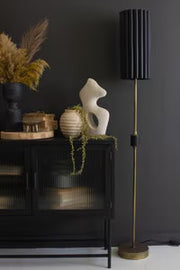 Fluted Black & Antique Gold Lamps