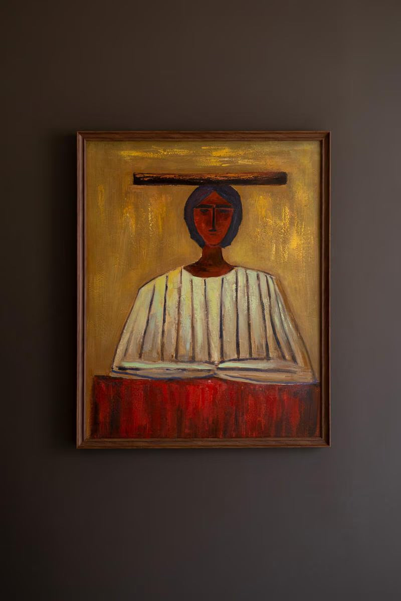 Woman in Hat Framed Artwork