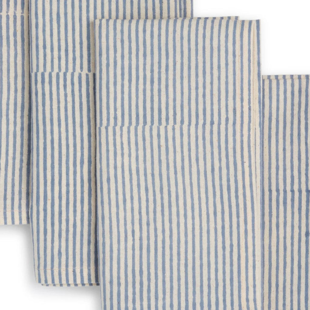 VERTEX Hand Block Printed Napkins - Set of 4. Cotton - Fair Trade - Artisan Made