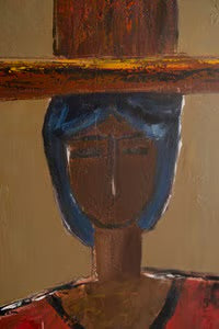 Man in Hat Framed Artwork.