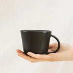 Stoneware Coffee Mug | Osun 6.7 oz  - | Set of 4 in Matte Black