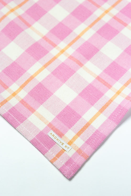 Archive NY Abigail Plaid Runner in Bubblegum