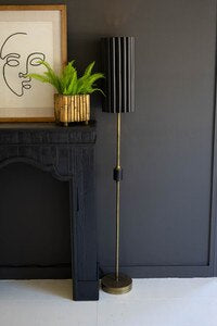 Fluted Black & Antique Gold Lamps