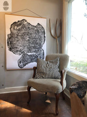 Oversized Big Leaf Maple Tree Ring Print | Handmade Massachusetts Woodcut Art | 36" x 48"