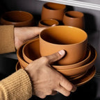 Stoneware Dinner Bowl • Set of 4| Youlha 25 oz - Terracotta