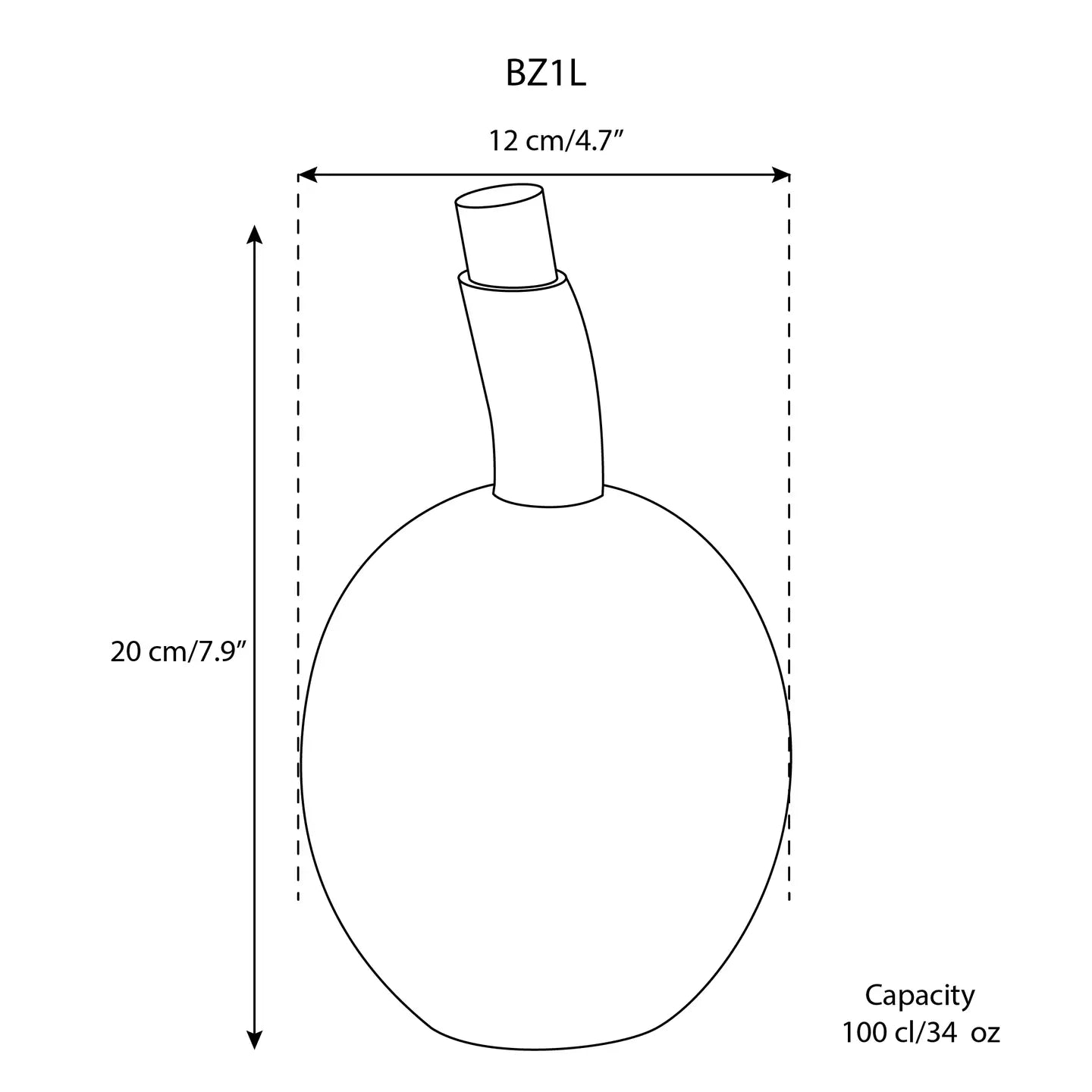 34 oz Olive Oil Stoneware Dispenser - Gharyan Stoneware
