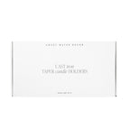 Gold Cast Iron Taper Candle Holders.