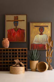 Man in Hat Framed Artwork.