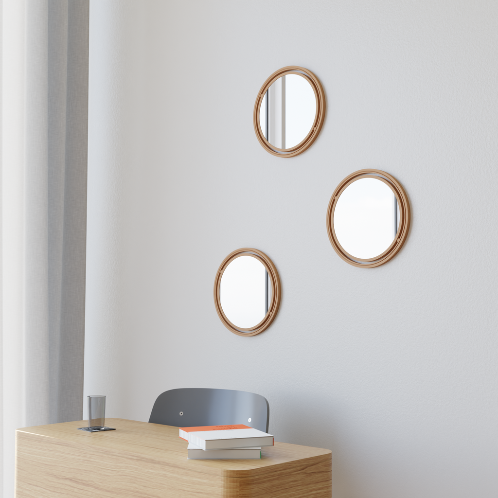 SET OF 3 GLOBE Mirror
