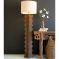 Wavy Mango Wood Floor Lamp