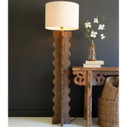 Wavy Mango Wood Floor Lamp