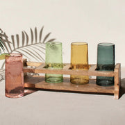 Cocktail Glass & Tray Set