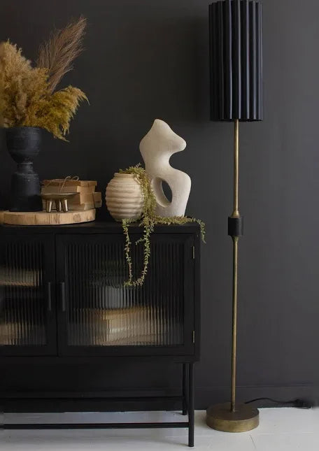 Fluted Black & Antique Gold Lamps