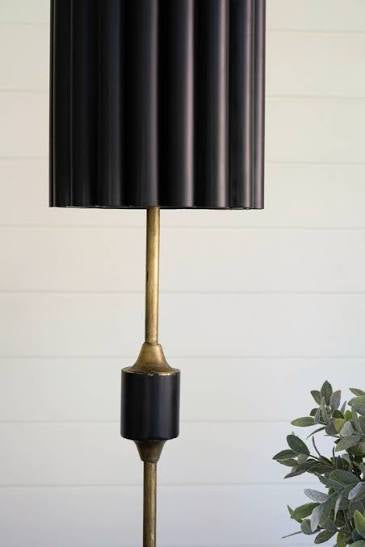 Fluted Black & Antique Gold Lamps