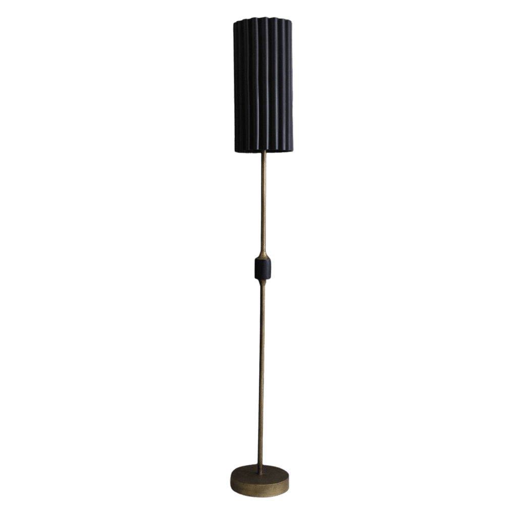 Fluted Black & Antique Gold Lamps
