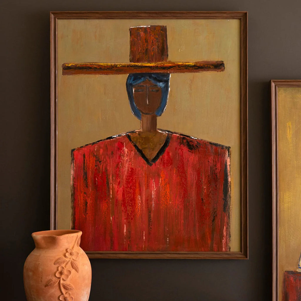 Man in Hat Framed Artwork