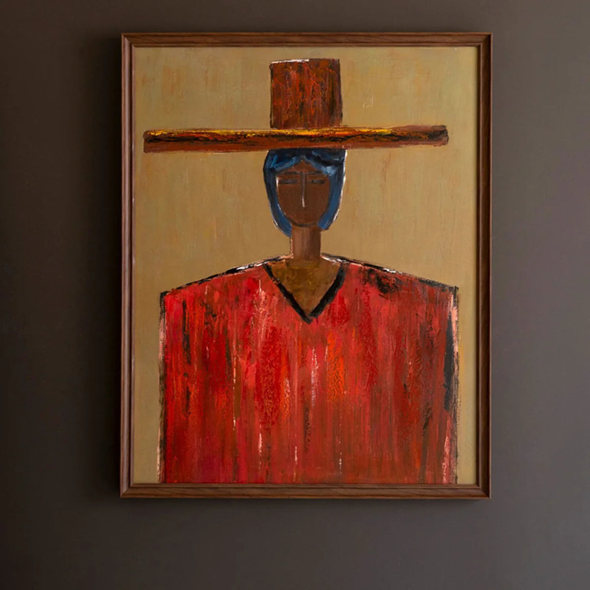 Man in Hat Framed Artwork