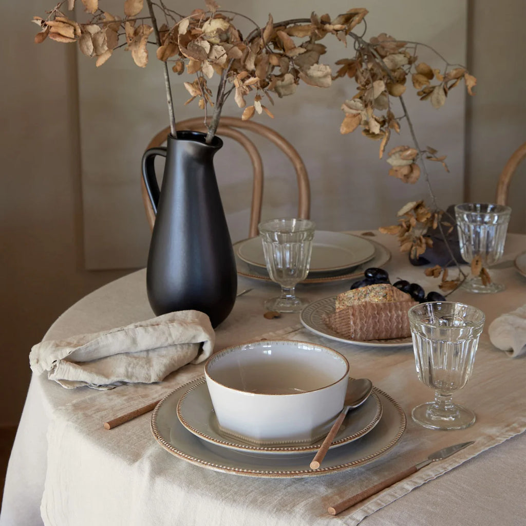 Flatware 5 Pieces Set Mito in Brushed Silver - Wood Cable