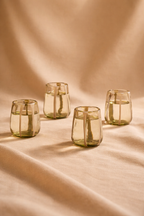 Olivia Short Green Olive Glass (Set of 4) by MESO